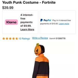 Fortnite pumpkin punk Halloween costume